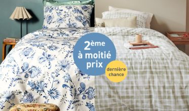 Profitez d’une remise de 50% sur la 2ème housse de couette.