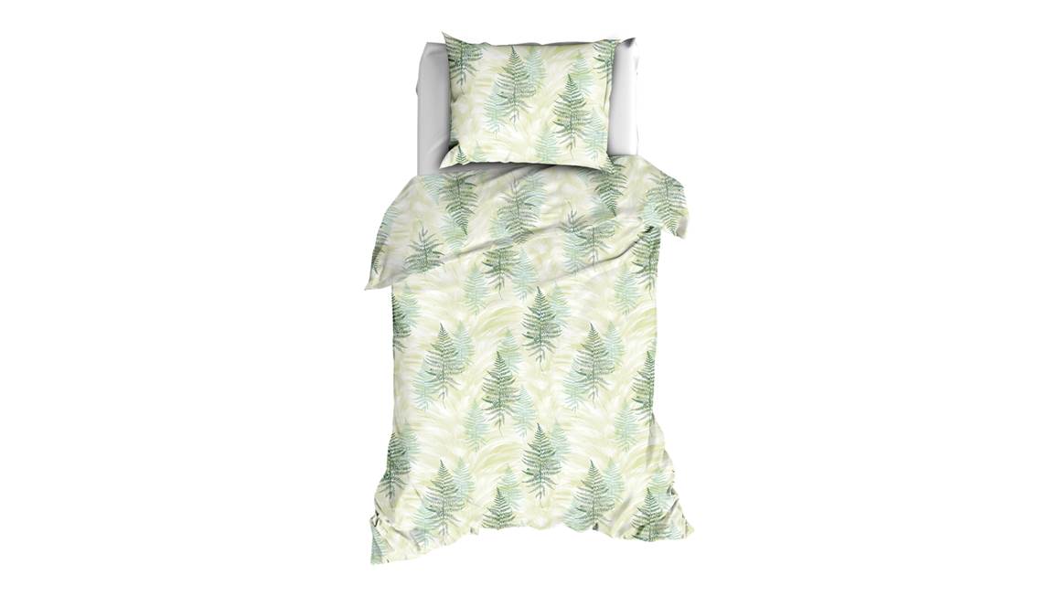 Satin d'Or Felci housse de couette vert
