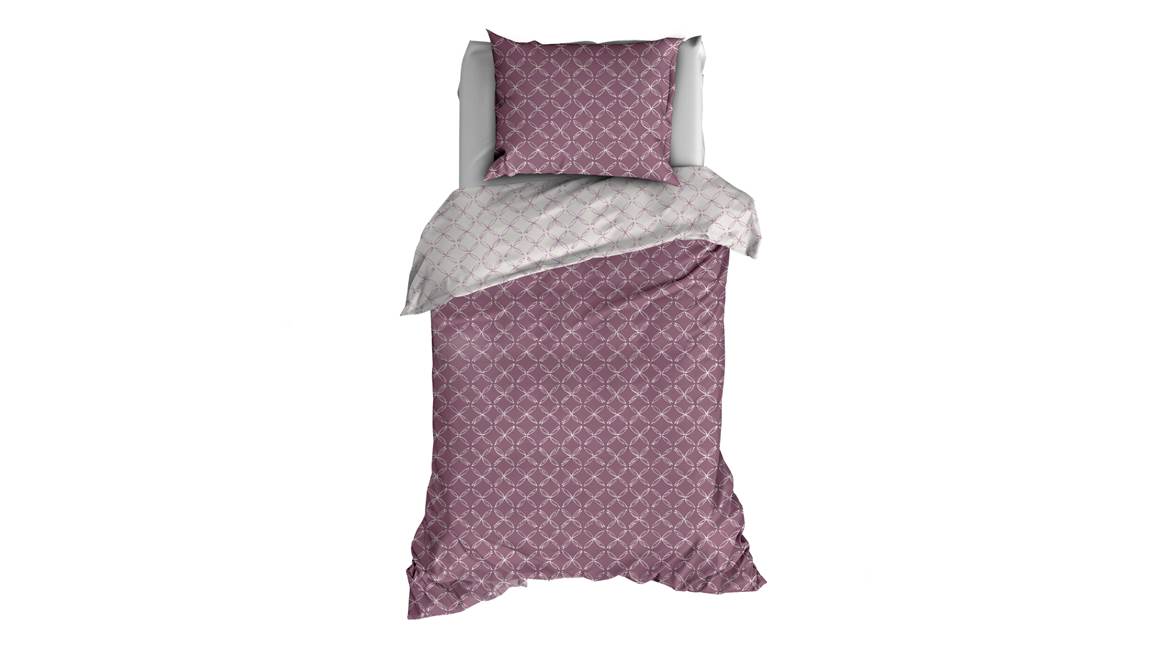 Satin d'Or Curling housse de couette vieux rose