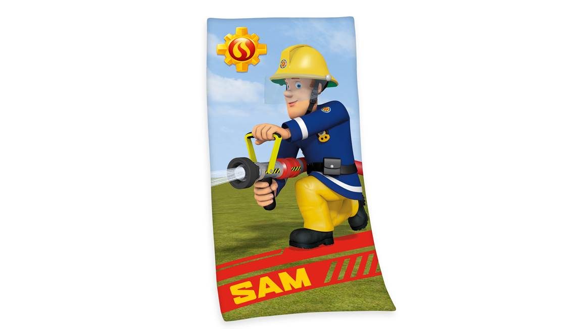 Sam le Pompier serviette de plage multicolore
