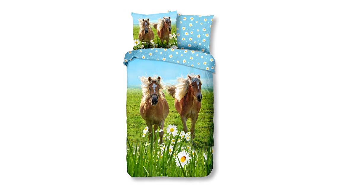 Good Morning Chevaux housse de couette multicolore