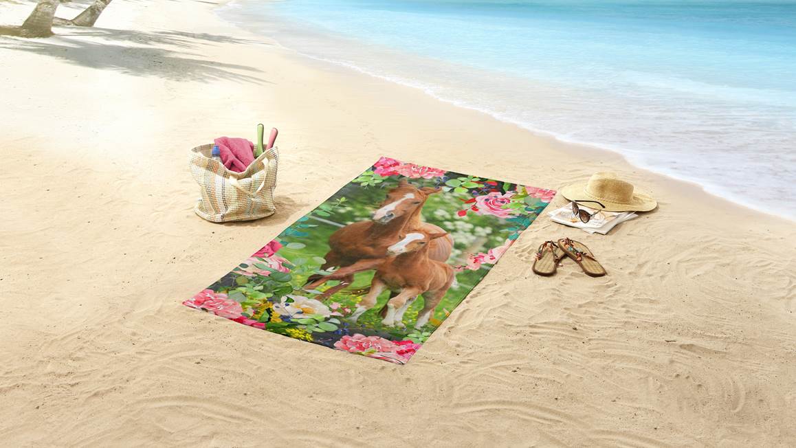 Good Morning Beach Cat serviette de plage - Multicolore 