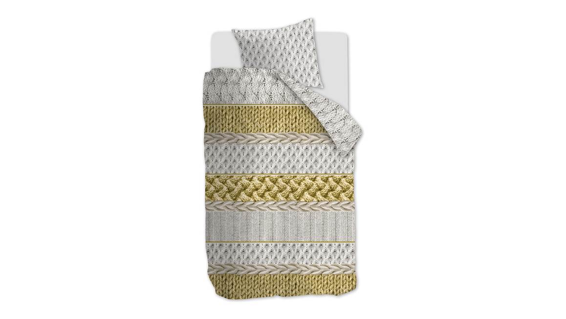 Snoozing Cardiff housse de couette en flanelle ocre
