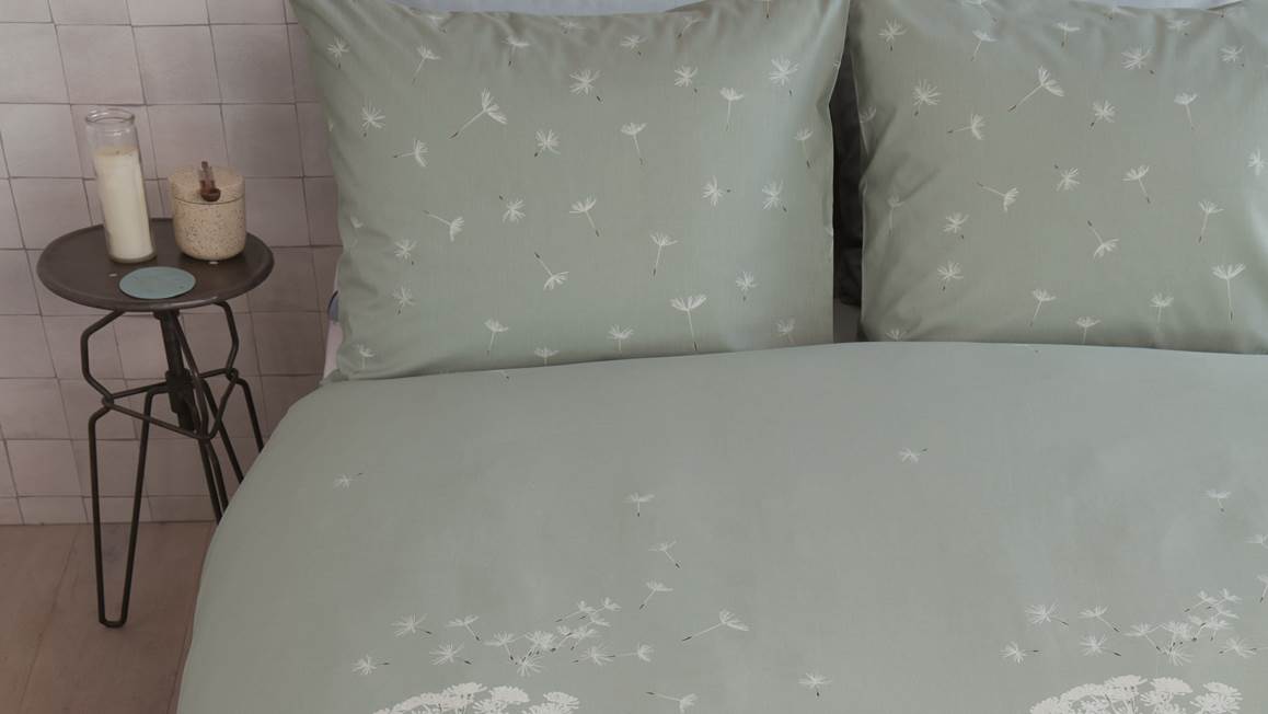 Ariadne at Home Fleurs housse de couette en flanelle vert