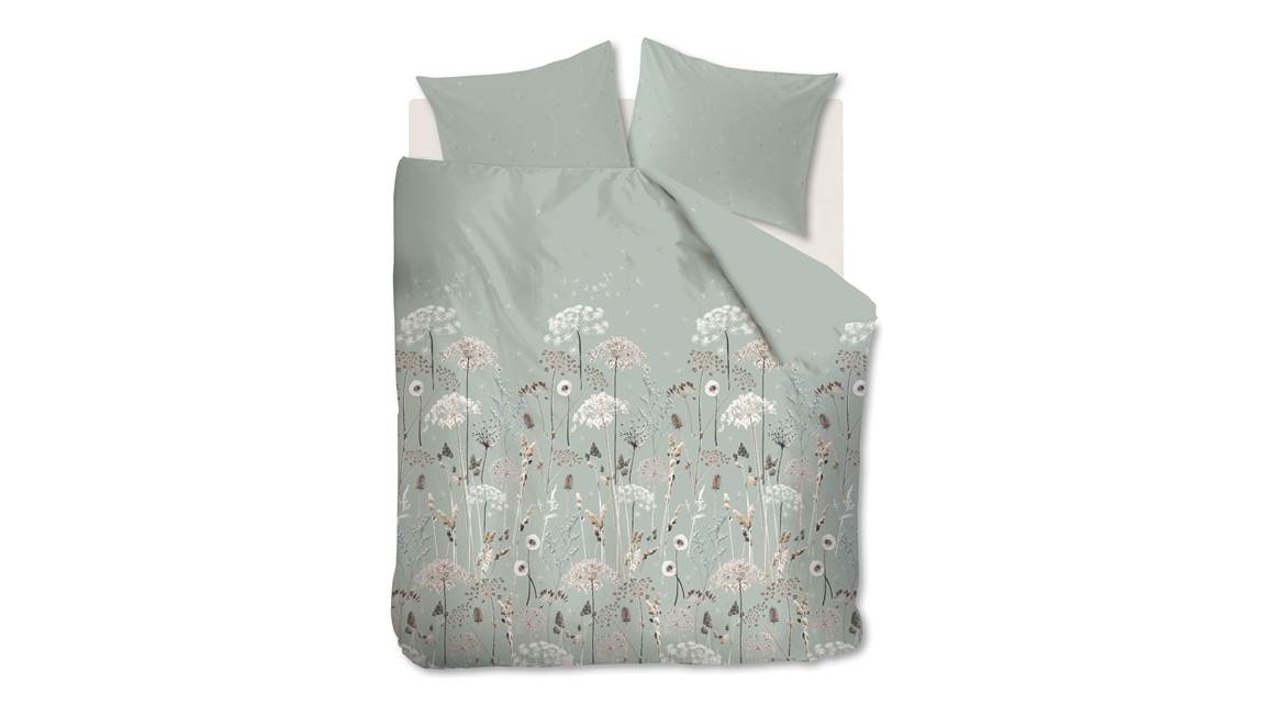 Ariadne at Home Fleurs housse de couette en flanelle vert