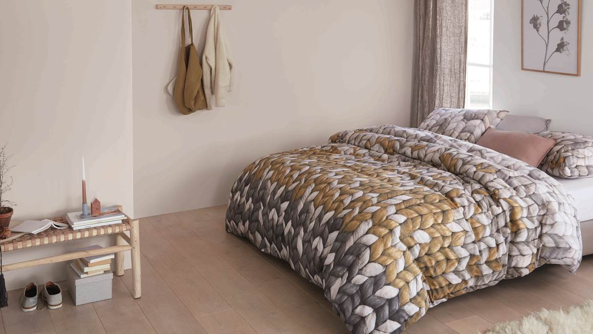 Ariadne at Home Nisa housse de couette en flanelle ocre