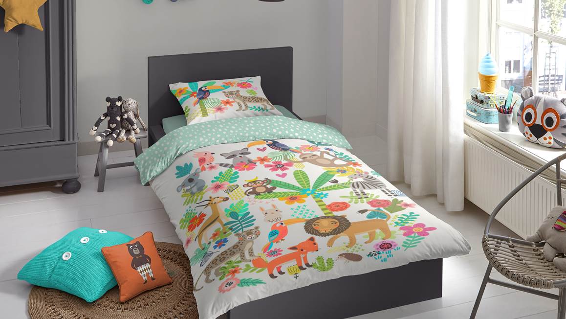 Good Morning Happy housse de couette multicolore