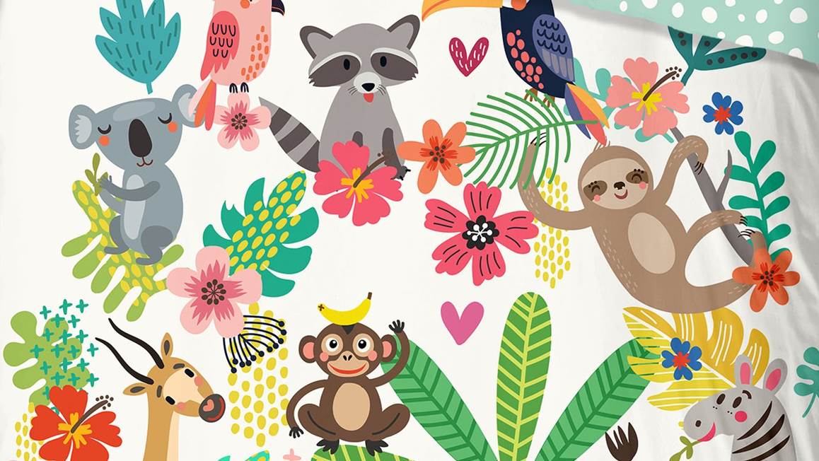 Good Morning Happy housse de couette multicolore