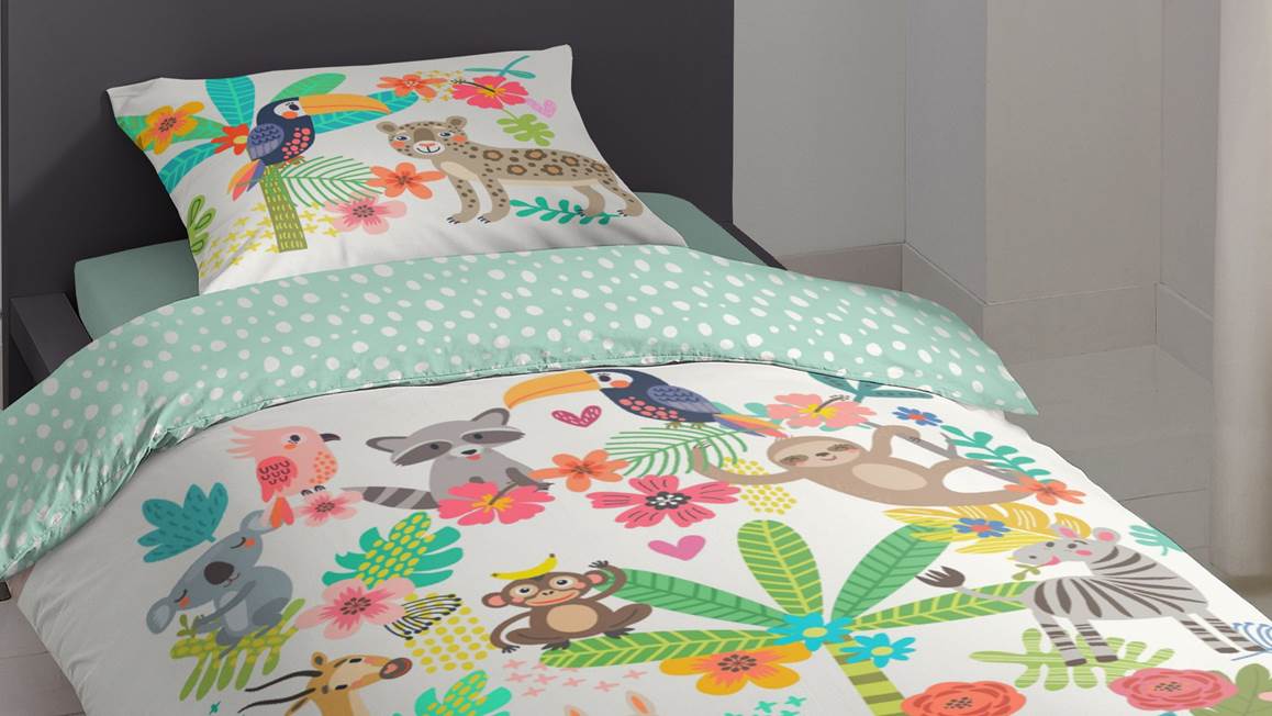 Good Morning Happy housse de couette multicolore