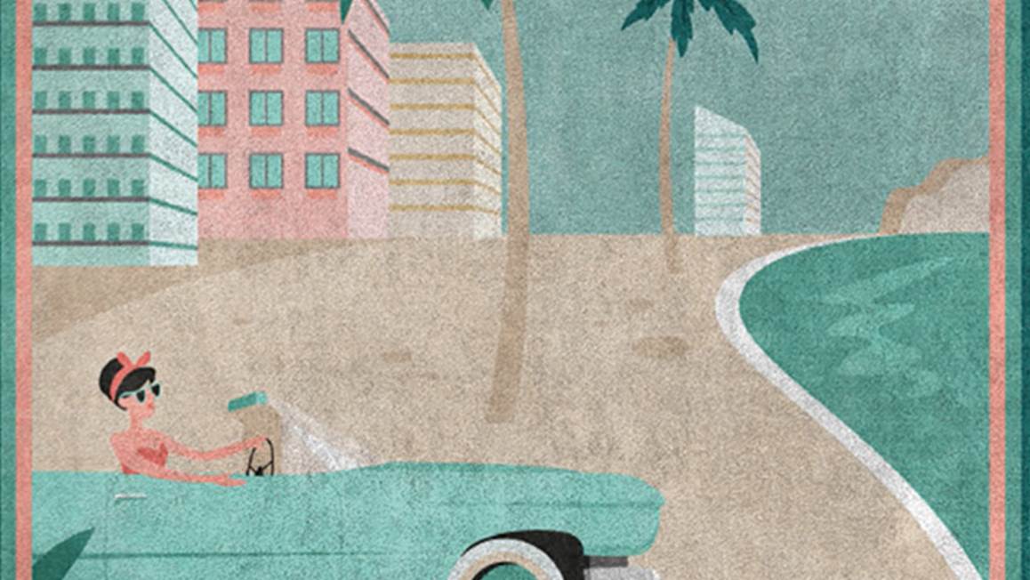 Seahorse Miami serviette de plage
