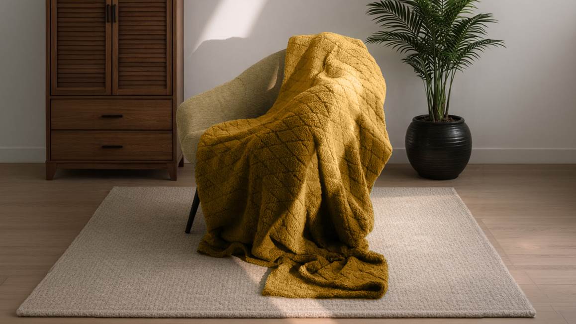 Unique Living Ezra plaid polaire