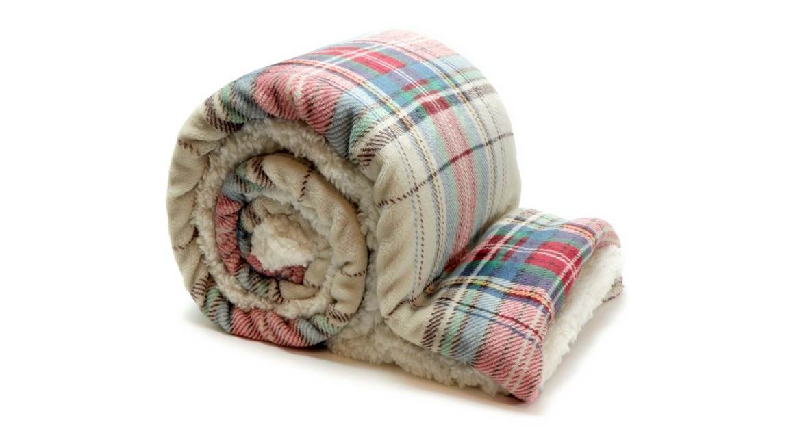 Unique Living Larsson plaid polaire sable