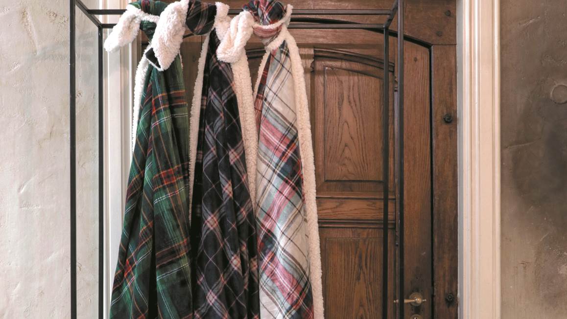 Unique Living Larsson plaid polaire sable