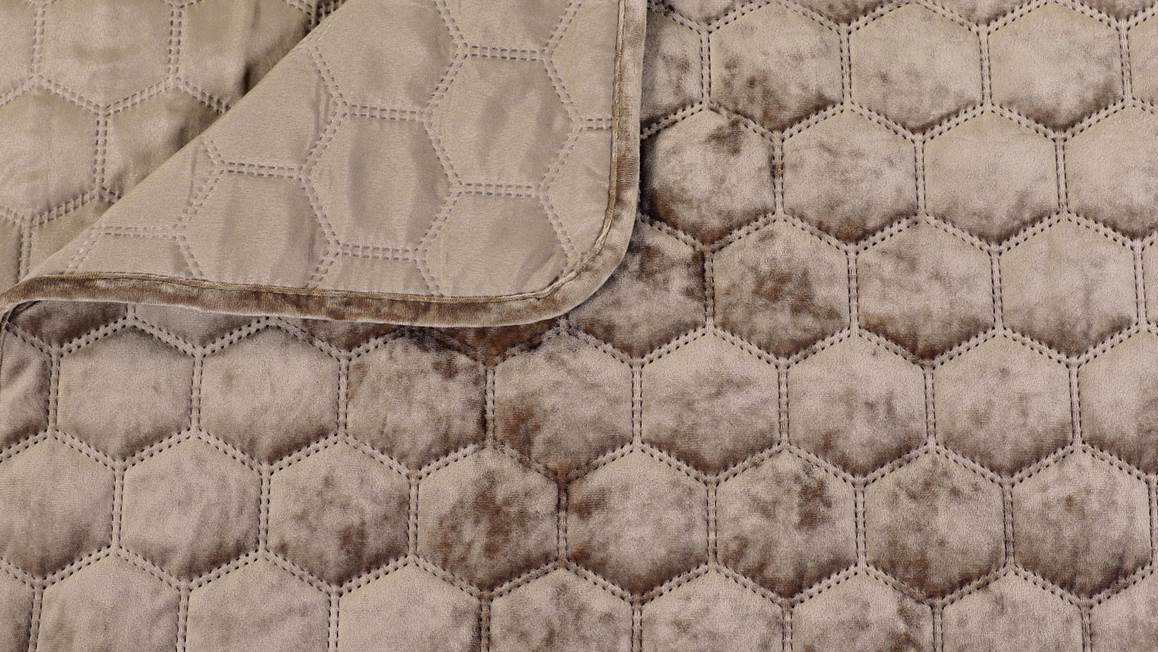 Unique Living Peggy couvre-lit taupe