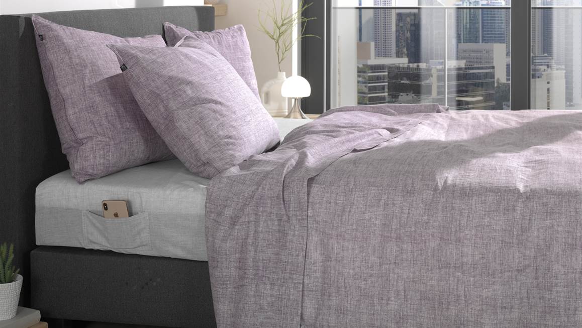 Zohome Lino housse de couette pourpre