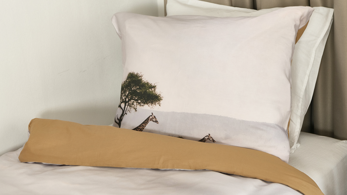 Snoozing Animaux de la Savane housse de couette en flanelle