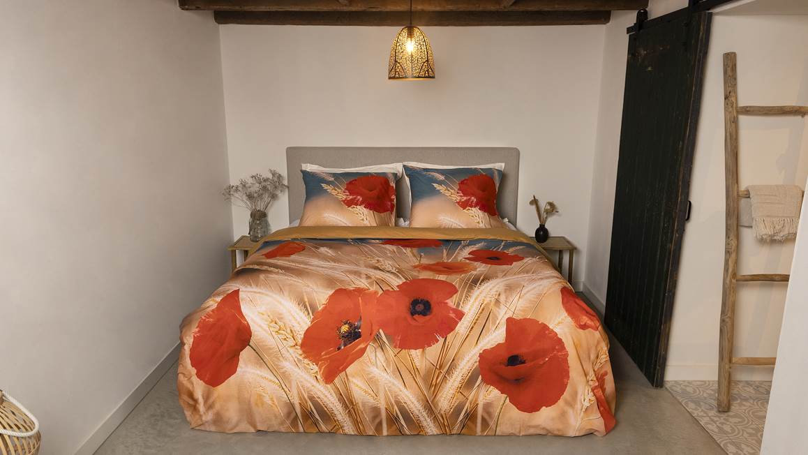 Snoozing Flower Grass housse de couette en flanelle