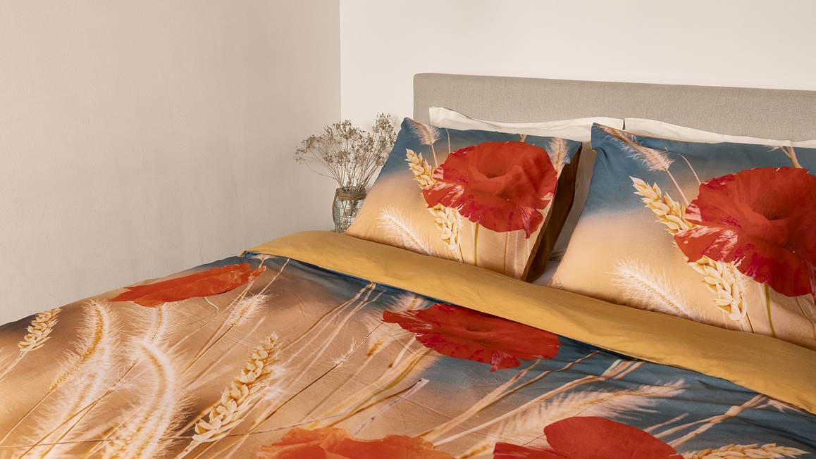 Snoozing Flower Grass housse de couette en flanelle
