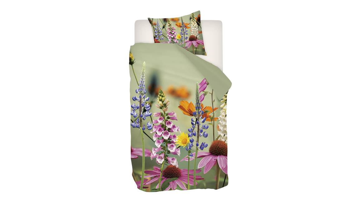 Snoozing Digitale housse de couette en flanelle vert