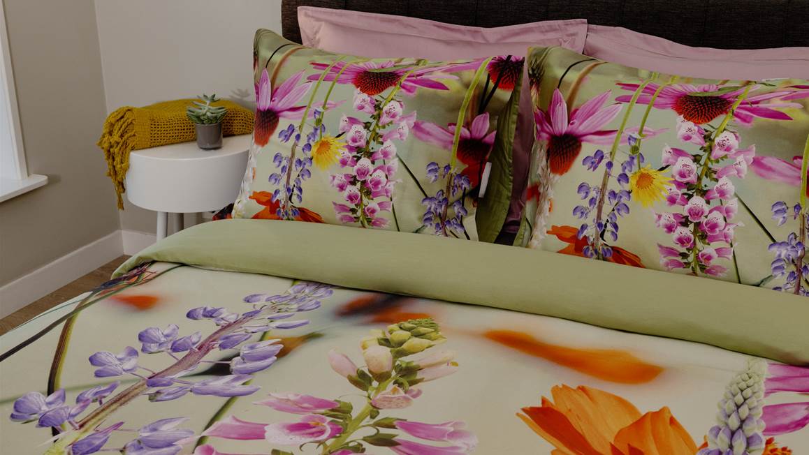 Snoozing Digitale housse de couette en flanelle vert