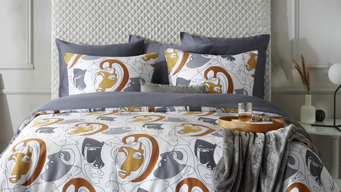 De Witte Lietaer Anastasia housse de couette jaune curry