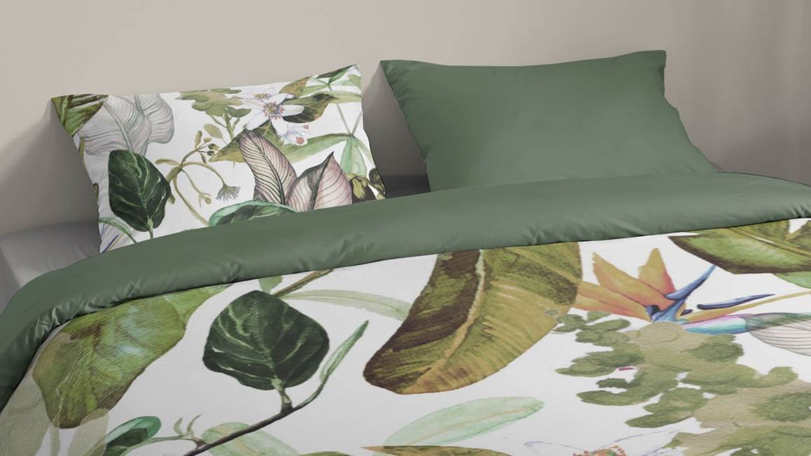 Good Morning Feuilles housse de couette en flanelle