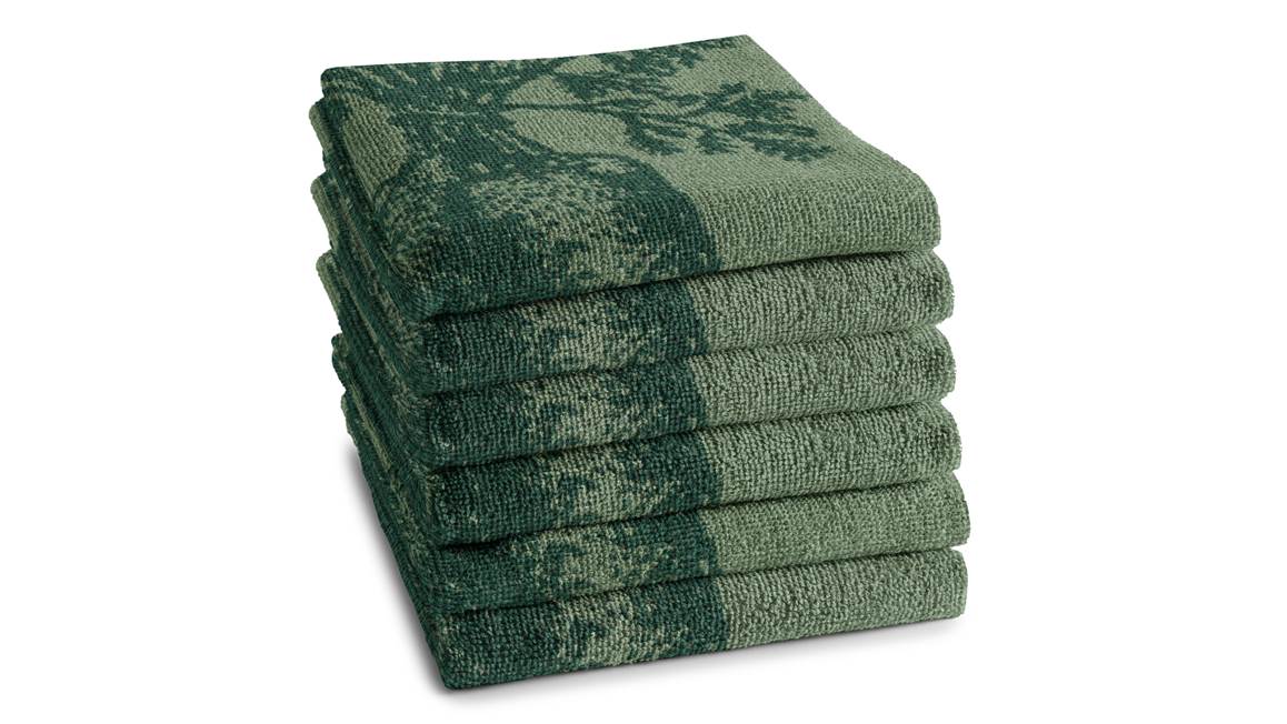 DDDDD Légumes essuie-mains (lot de 6) vert