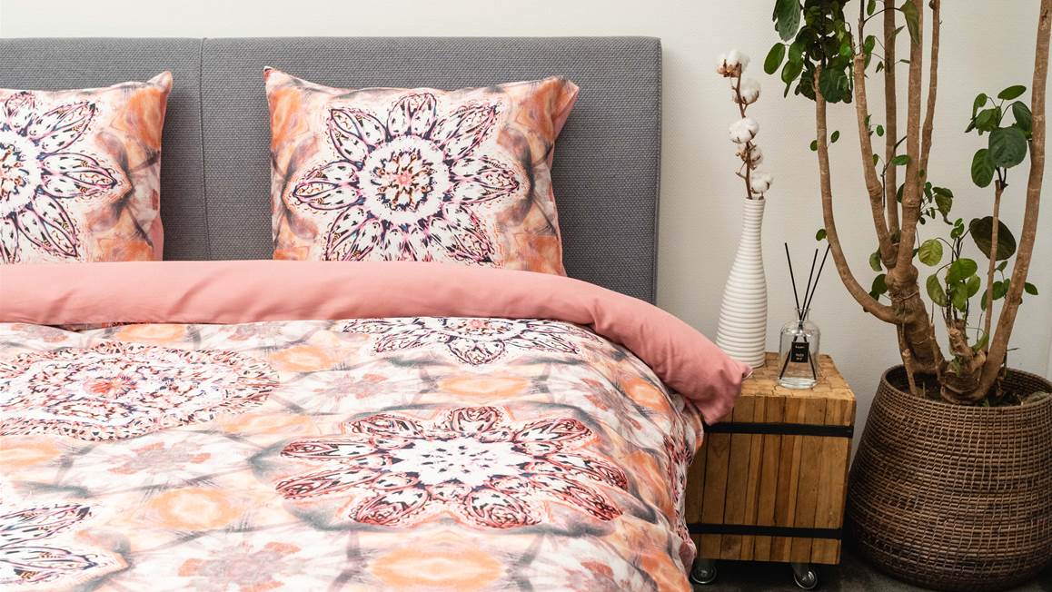 Kayori Navajo housse de couette mauve