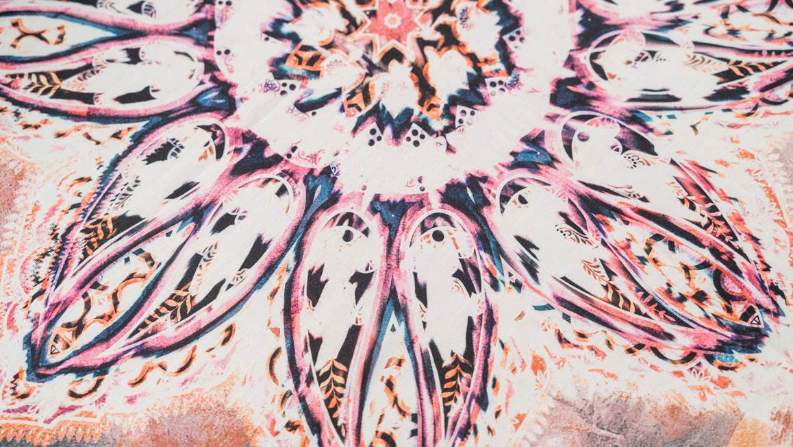 Kayori Navajo housse de couette mauve