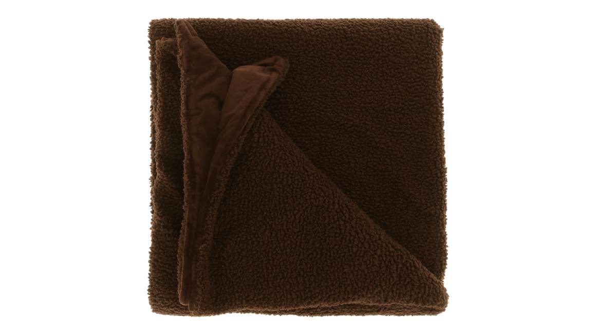 Unique Living Romie plaid polaire marron bison
