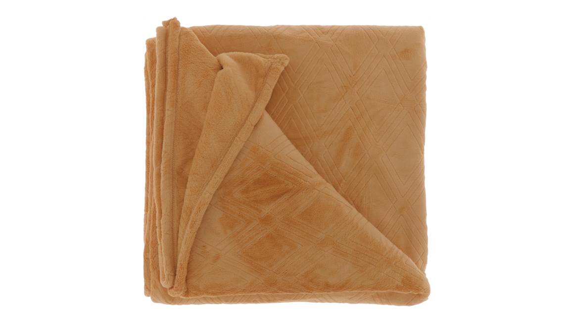 Unique Living Aube plaid polaire sable