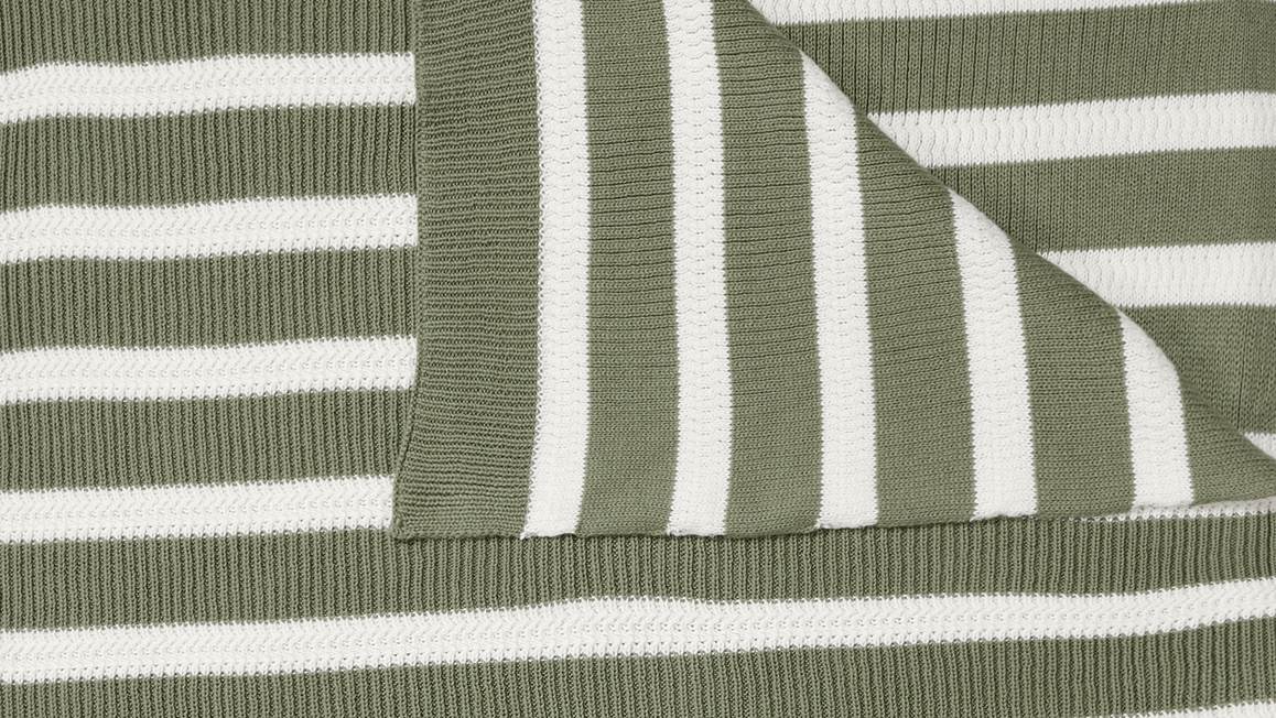 Marc O'Polo Maille Côtelée plaid vert jardin