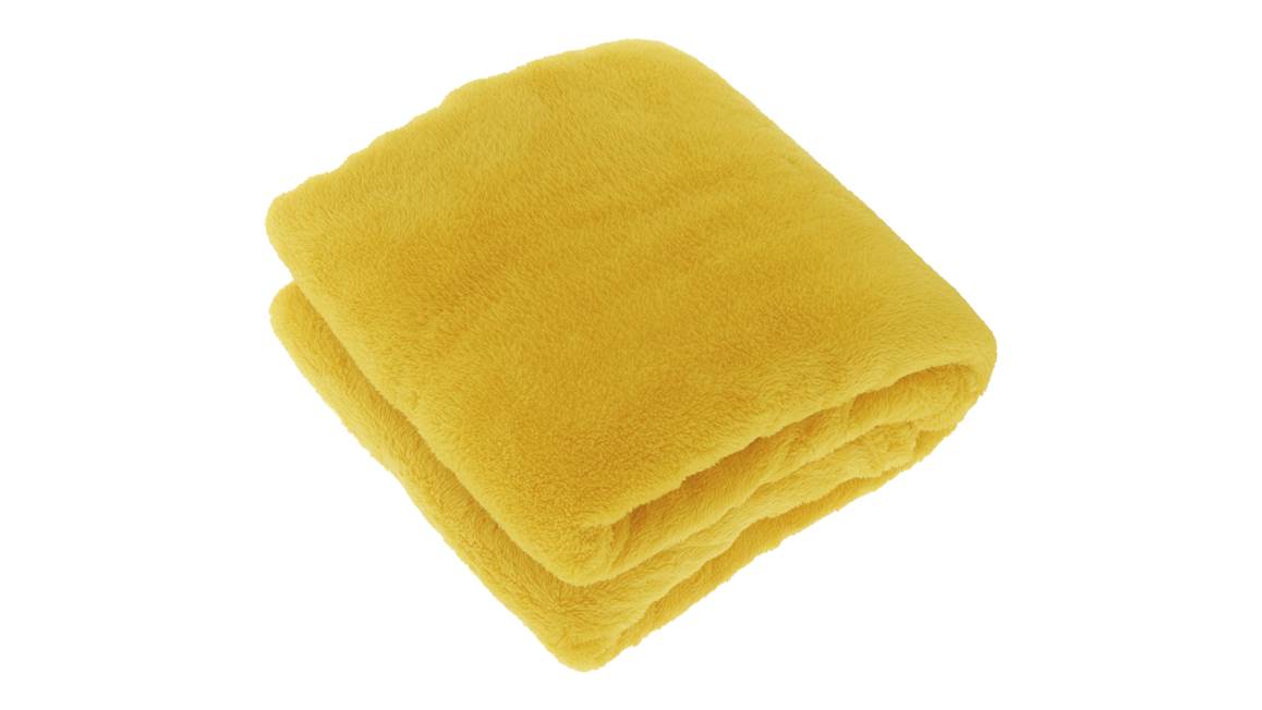 Unique Living Justin plaid polaire jaune bambou