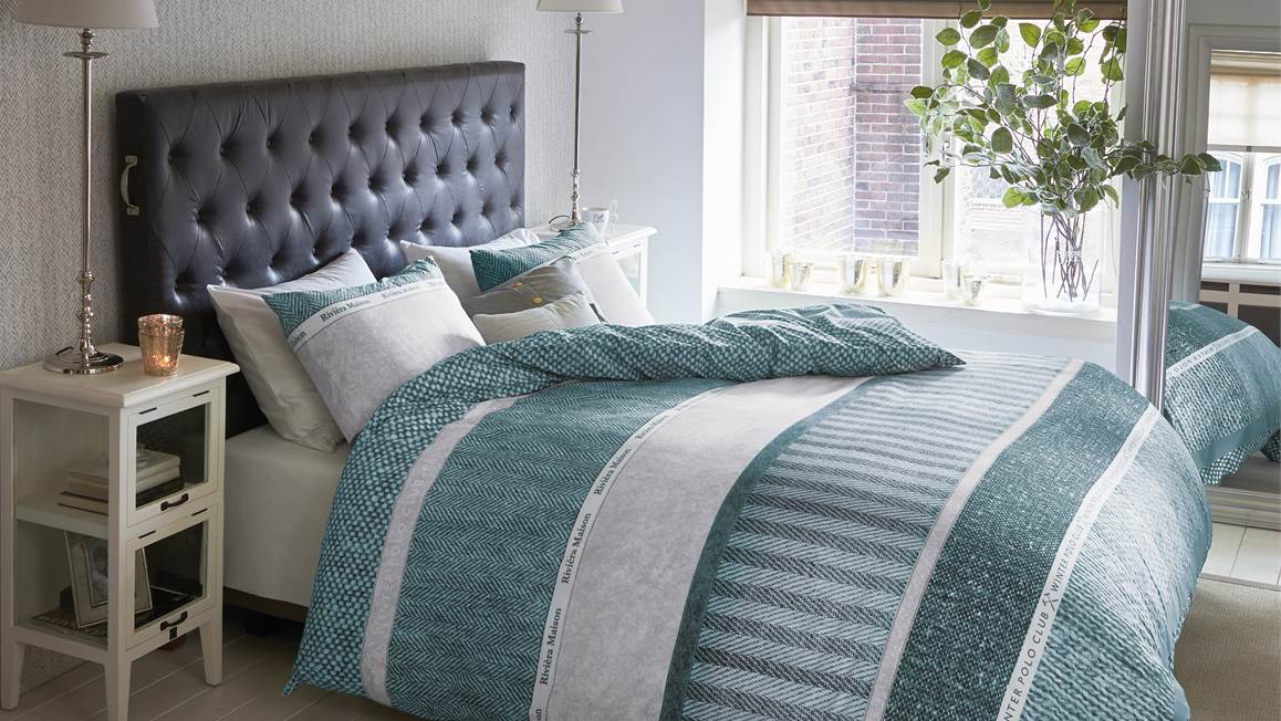 Rivièra Maison Joyeux Hiver housse de couette en flanelle vert