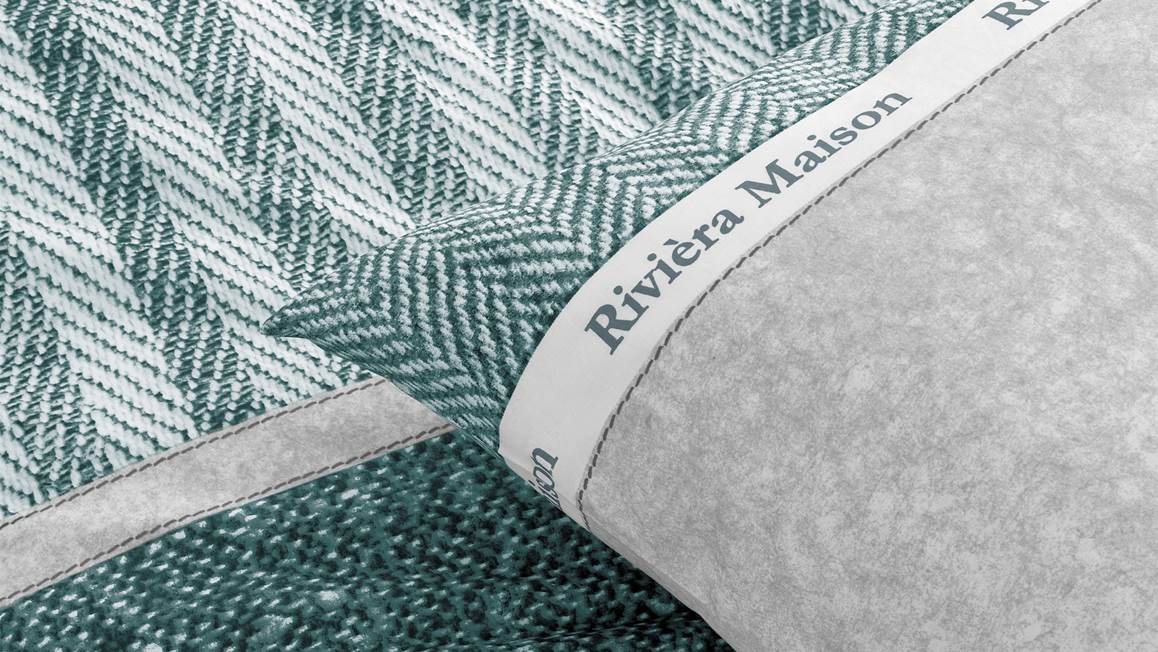 Rivièra Maison Joyeux Hiver housse de couette en flanelle vert