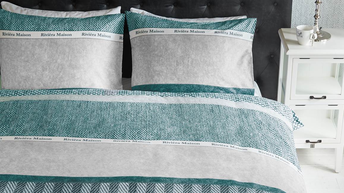 Rivièra Maison Joyeux Hiver housse de couette en flanelle vert