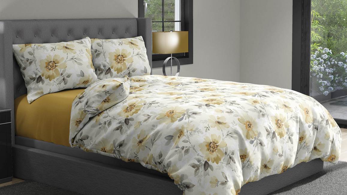 Satin d'Or Rafaella housse de couette jaune