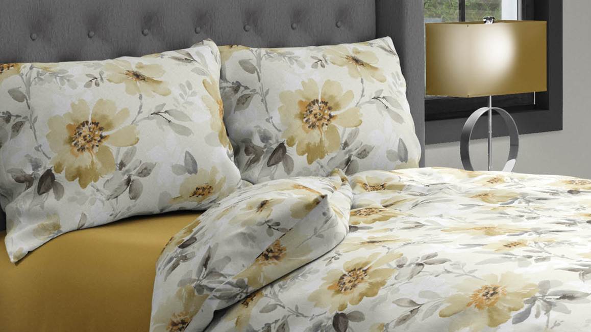 Satin d'Or Rafaella housse de couette jaune