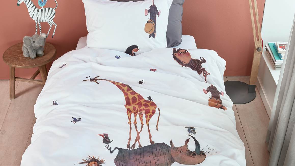 Fiep Amsterdam Animaux Rigolos housse de couette multicolore