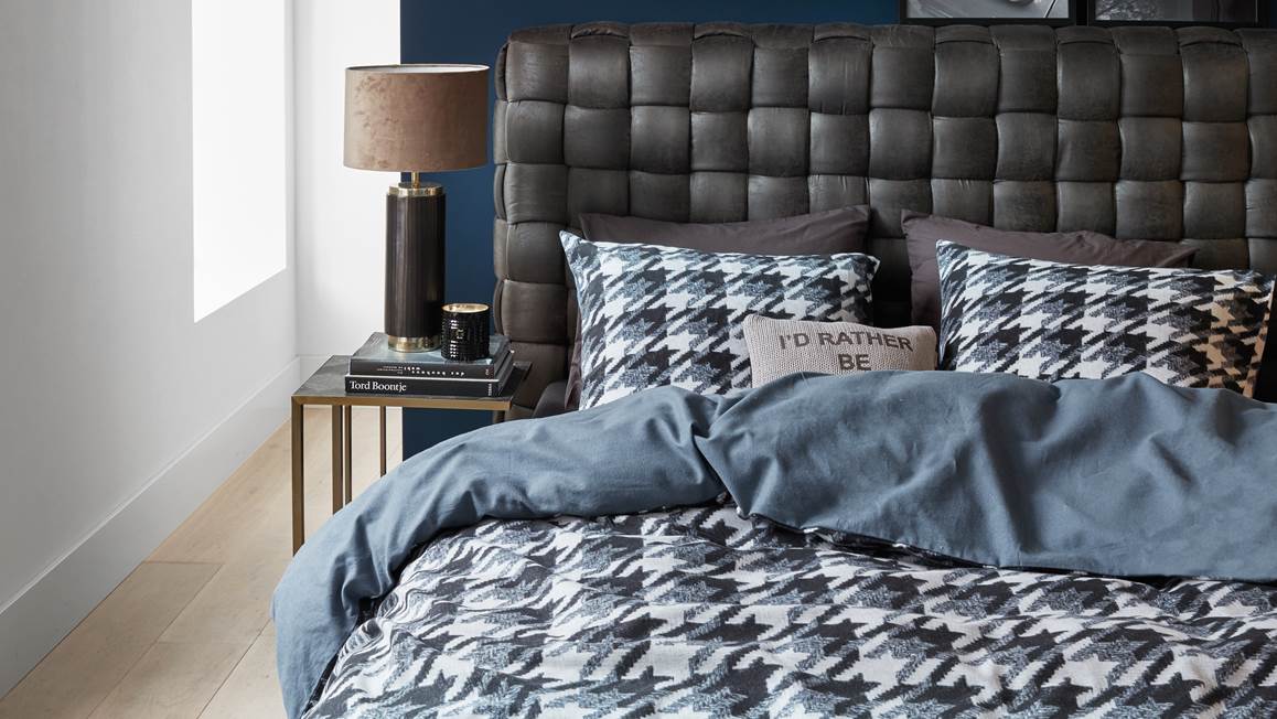 Rivièra Maison Pied-de-Poule housse de couette en flanelle