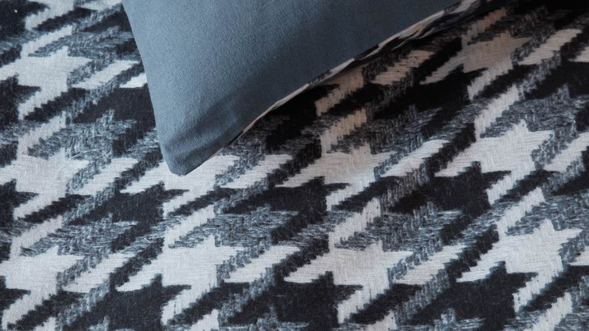 Rivièra Maison Pied-de-Poule housse de couette en flanelle