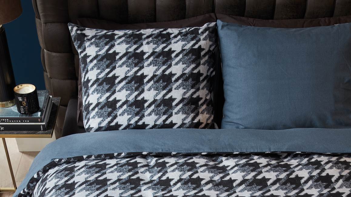 Rivièra Maison Pied-de-Poule housse de couette en flanelle