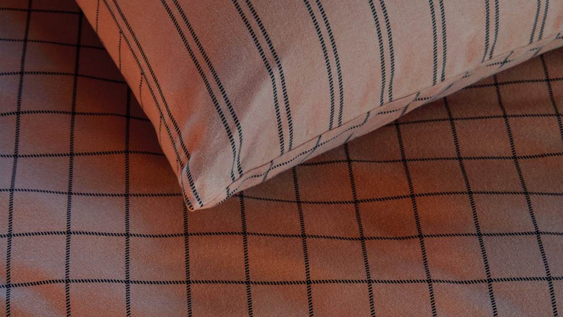 VT Wonen Quadrillage housse de couette en flanelle