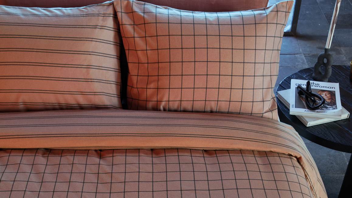 VT Wonen Quadrillage housse de couette en flanelle