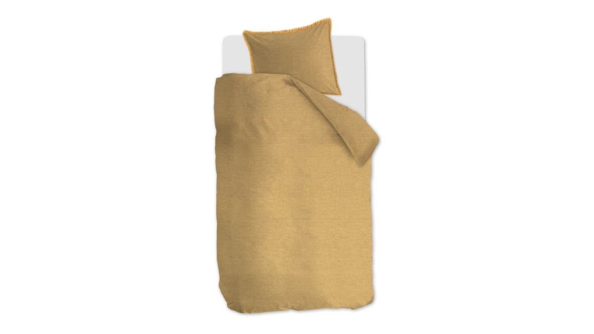 VT Wonen Stone Wash Froncé housse de couette jaune