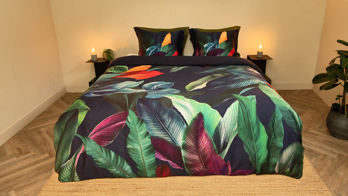Snoozing Dominica housse de couette bleu foncé