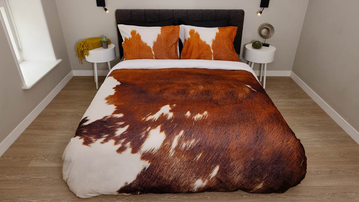 Snoozing Benno housse de couette en flanelle blanc