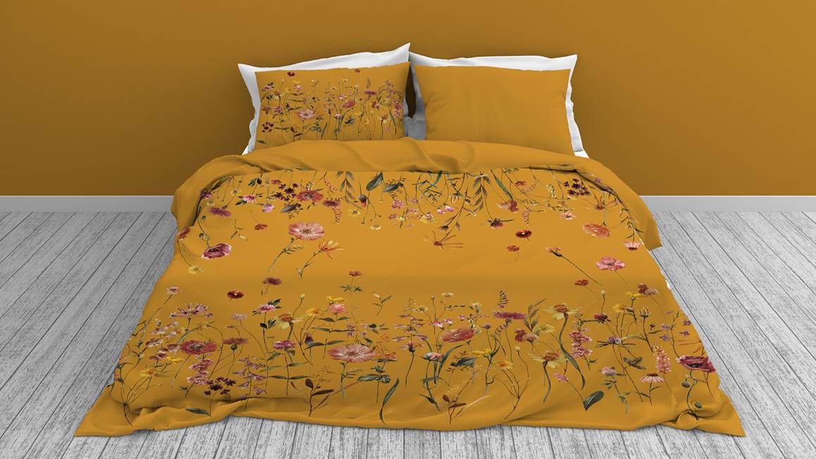 Snoozing Meadow Flowers housse de couette en flanelle