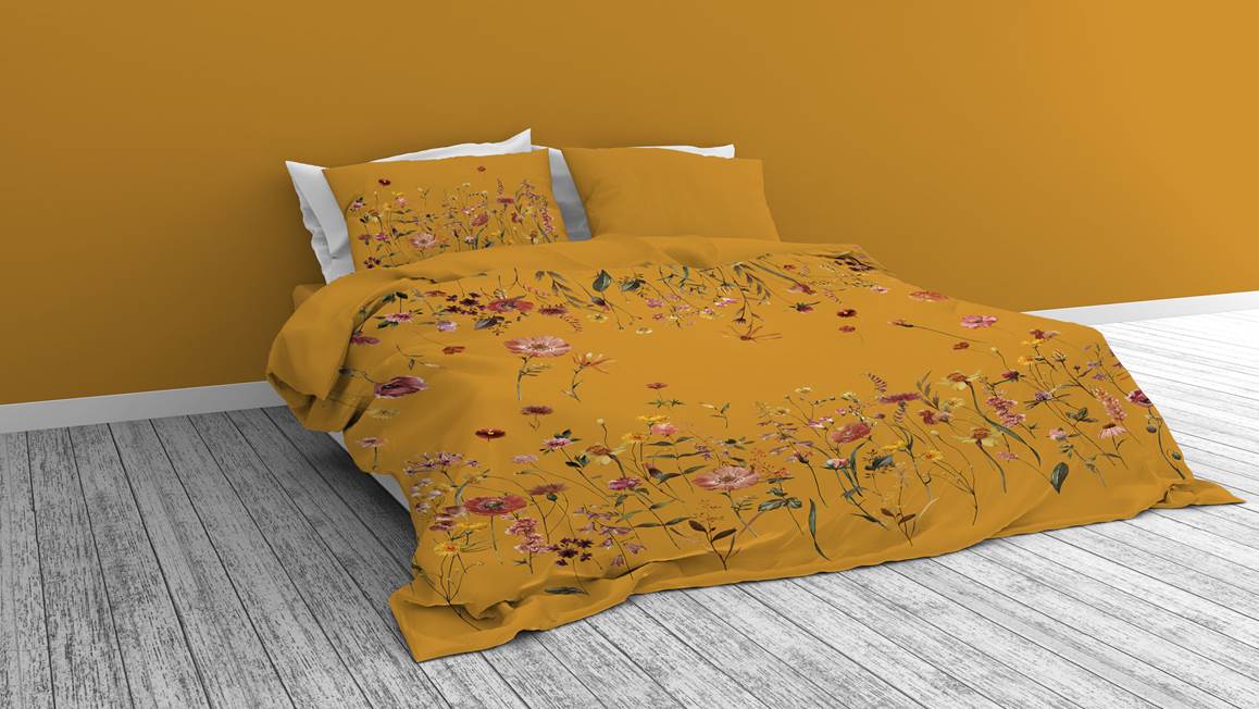 Snoozing Meadow Flowers housse de couette en flanelle