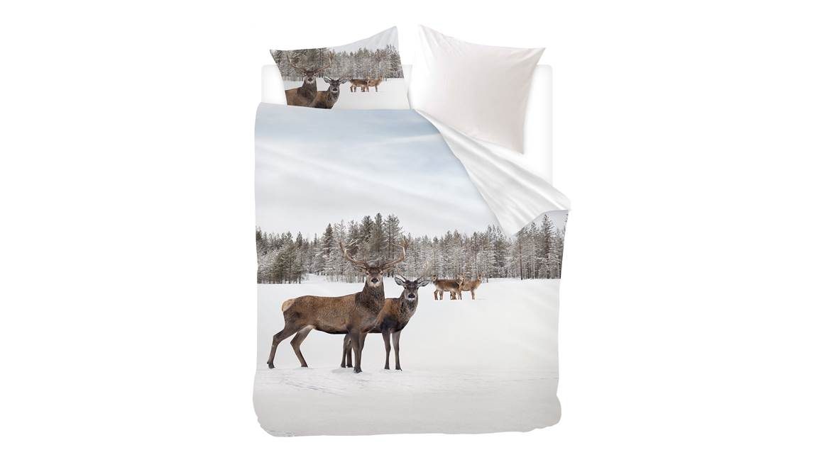 Snoozing Pays d’Hiver housse de couette en flanelle